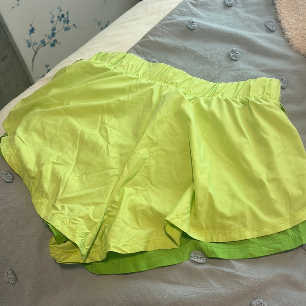 Free people movement green shorts